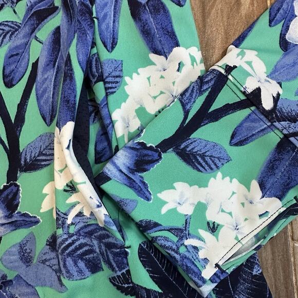 Tommy Bahama Island Upf 50 Printed Floral 1/4 Zip Popover Top Size M Athlesure - Picture 7 of 9